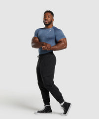 Gymshark Geo Seamless T-Shirt - Faded Blue/Titanium Blue