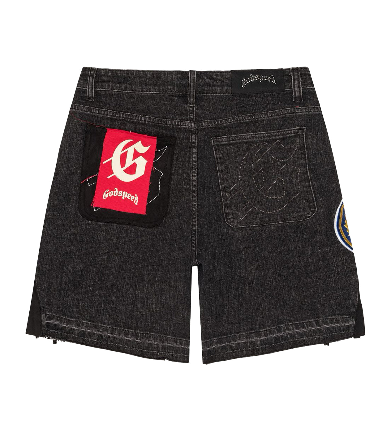 Godspeed Patchwork Denim Shorts V2 Black