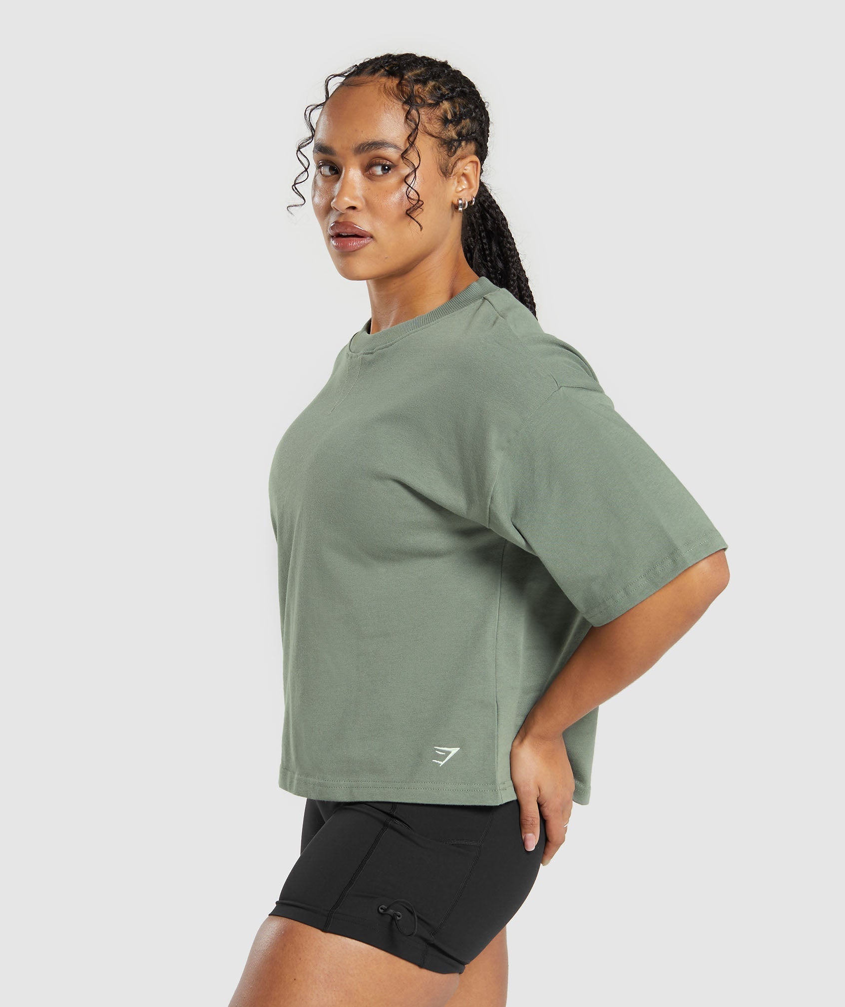 Gymshark Heavyweight Cotton T-Shirt - Unit Green