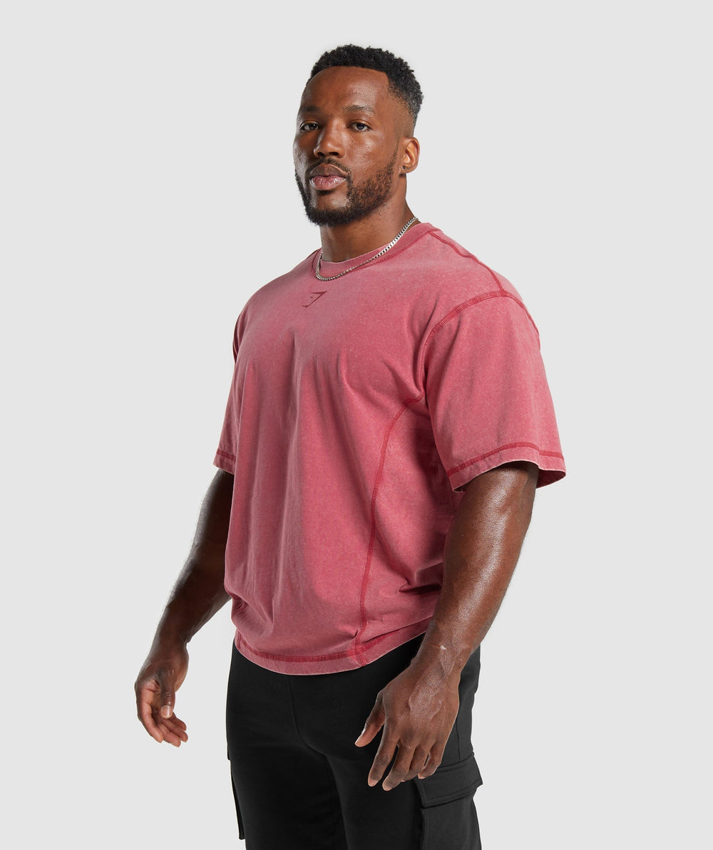 Gymshark Heritage Washed T-Shirt - Vintage Pink