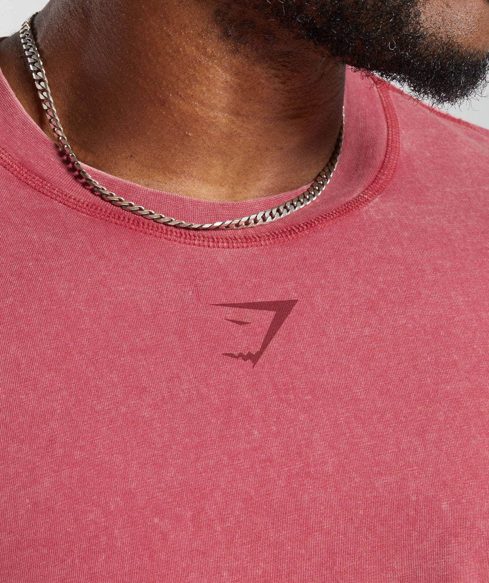 Gymshark Heritage Washed T-Shirt - Vintage Pink