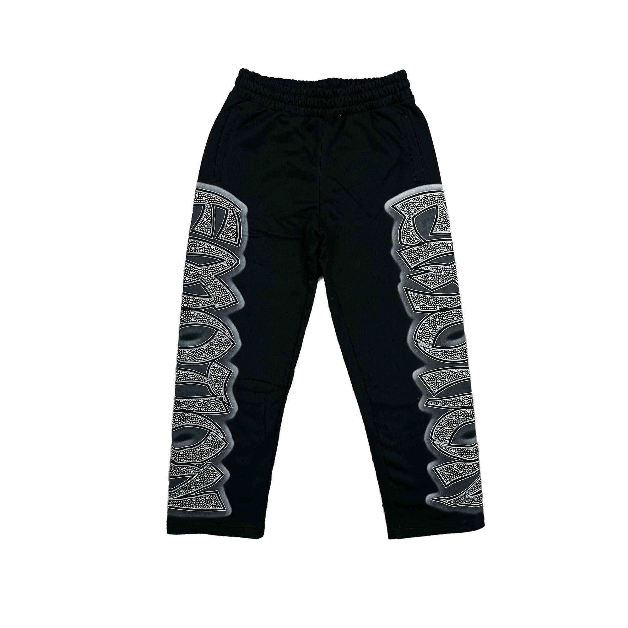 MIXED EMOTION Side Big Letter Print Street Pants