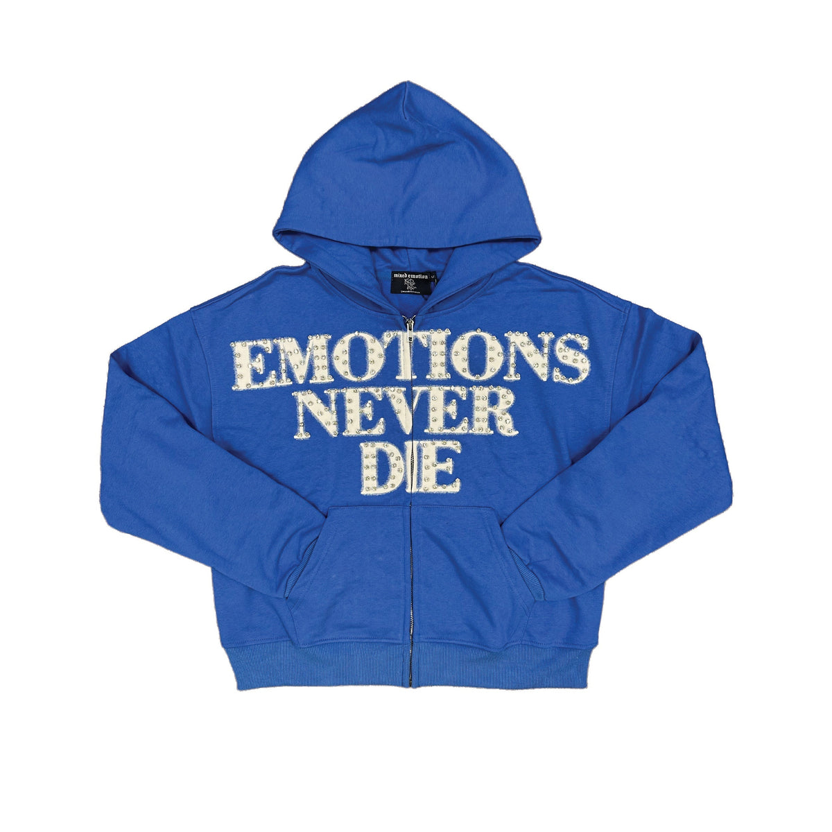 Emotion Never Dies Never Dies Zip‑Up Graphic Hoodie