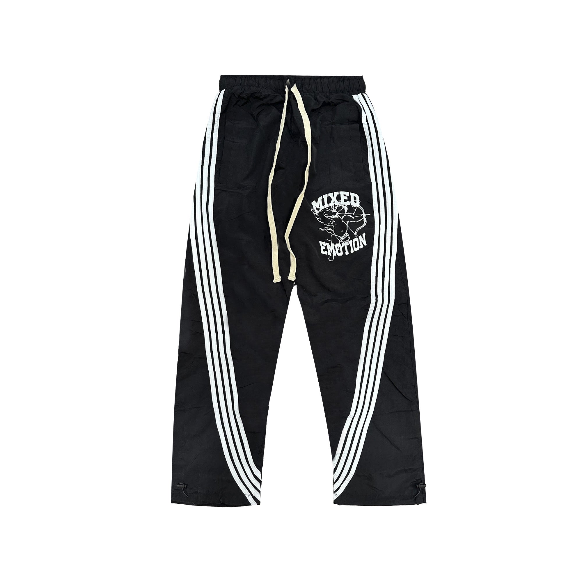 MIXED EMOTION Side Stripe Graphic Street Pants