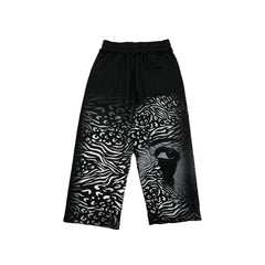 MIXED EMOTION Abstract Portrait Graphic Baggy Streetwear Pants
