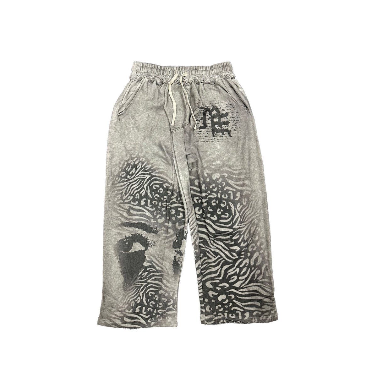 MIXED EMOTION Graphic Print Baggy Streetwear Pants