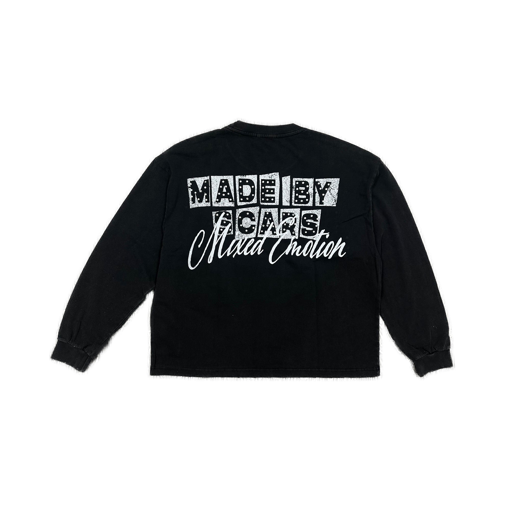 MIXED EMOTION Angel SCARS Vintage Graphic Black Long‑Sleeve Shirt
