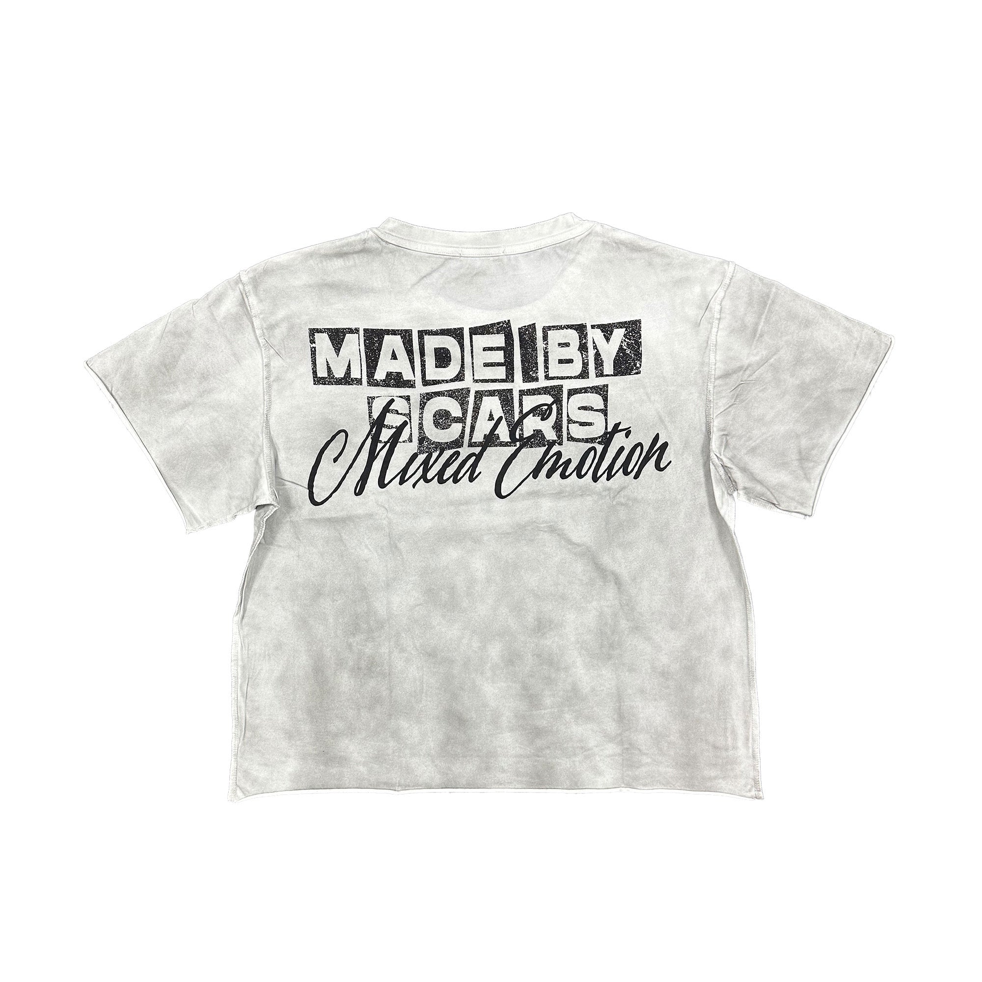 MIXED EMOTION Blindfolded Angel Vintage Cropped T‑Shirt