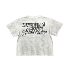 MIXED EMOTION Blindfolded Angel Vintage Cropped T‑Shirt