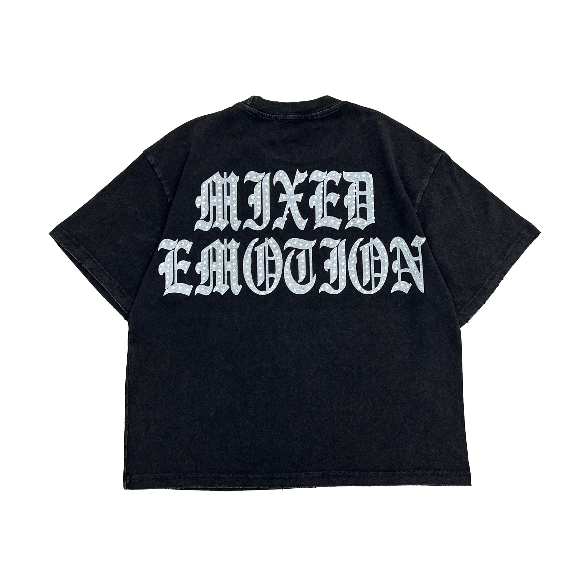 Emotions Never Die Vintage Angel Art Graphic Black Cropped T‑Shirt