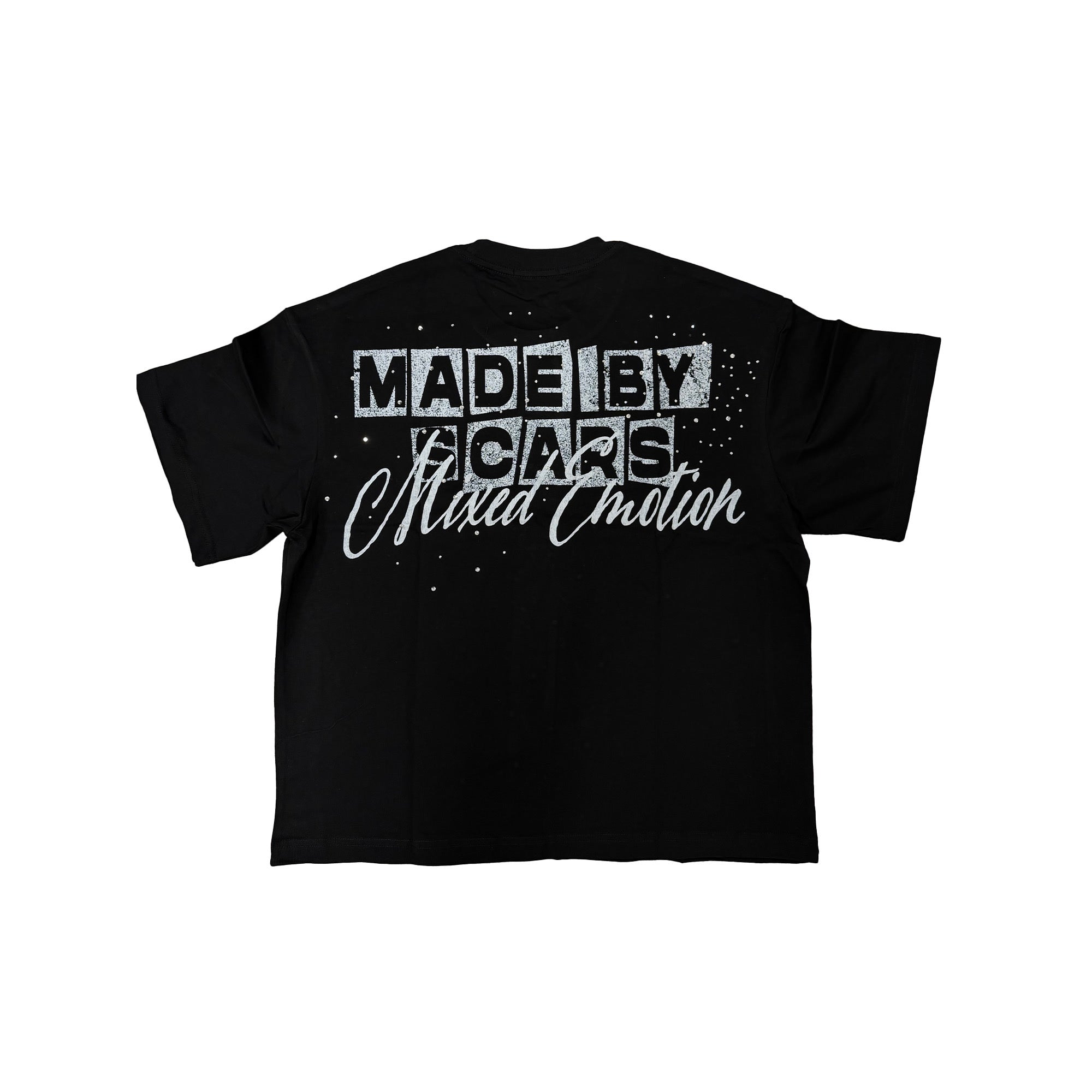 EMOTIONAL CLOSET Vintage Angel Graphic Black Cropped T‑Shirt
