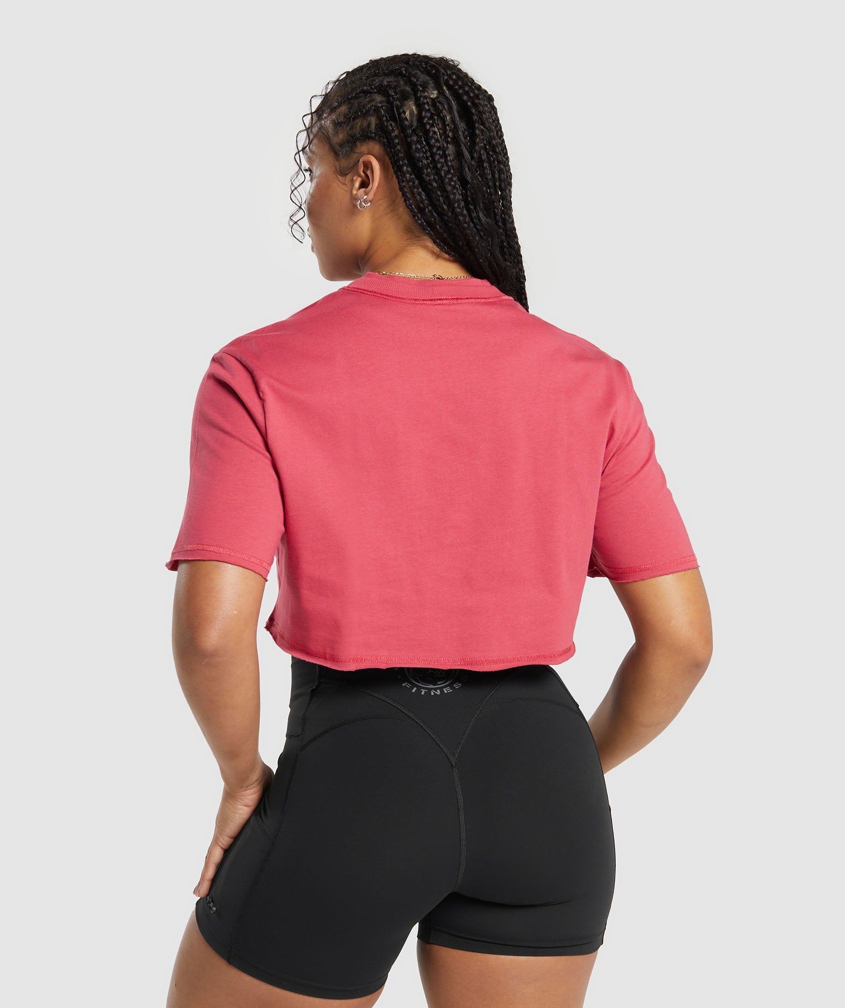 Gymshark Legacy Graphic Crop Top - Vintage Pink