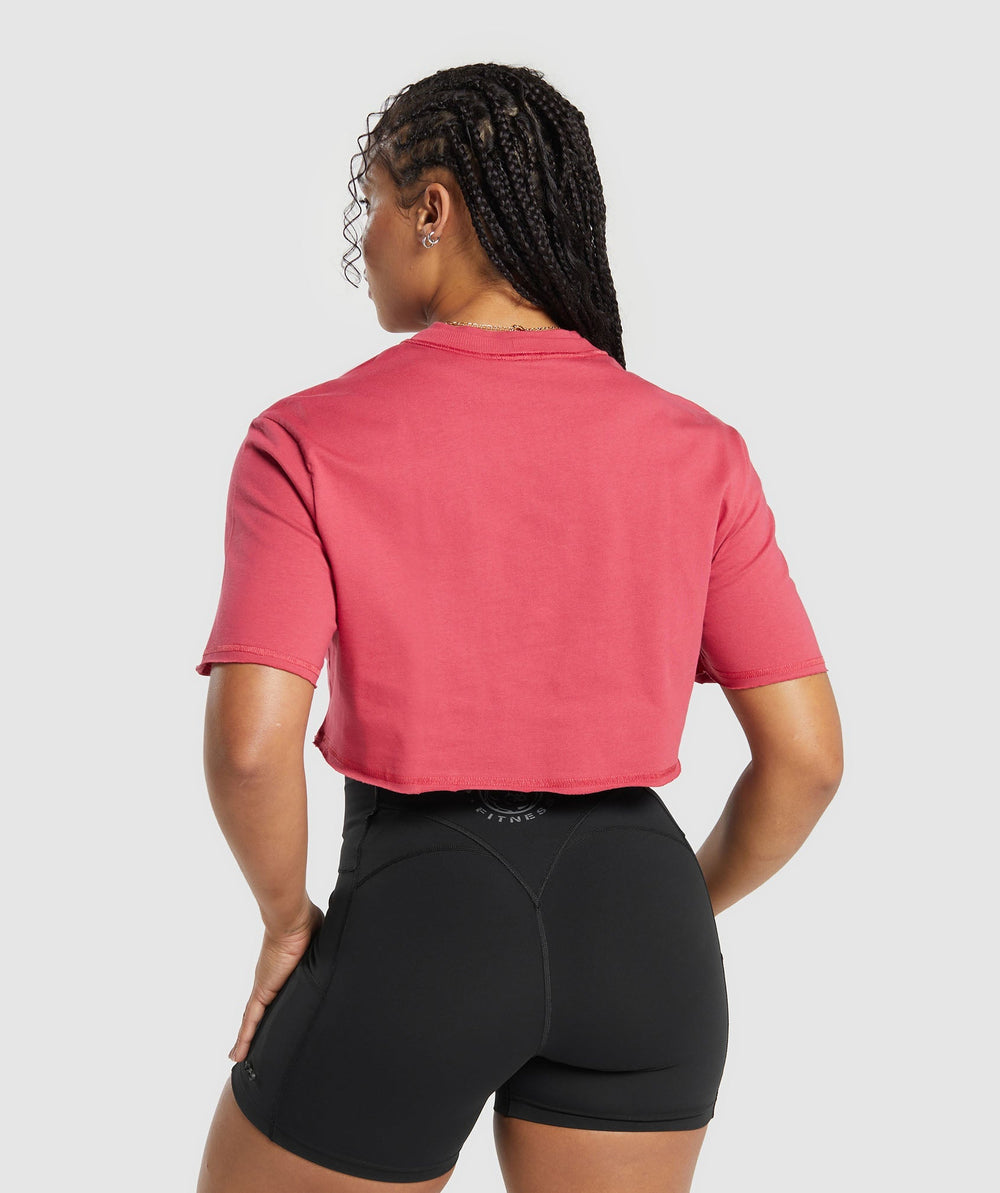 Gymshark Legacy Graphic Crop Top - Vintage Pink