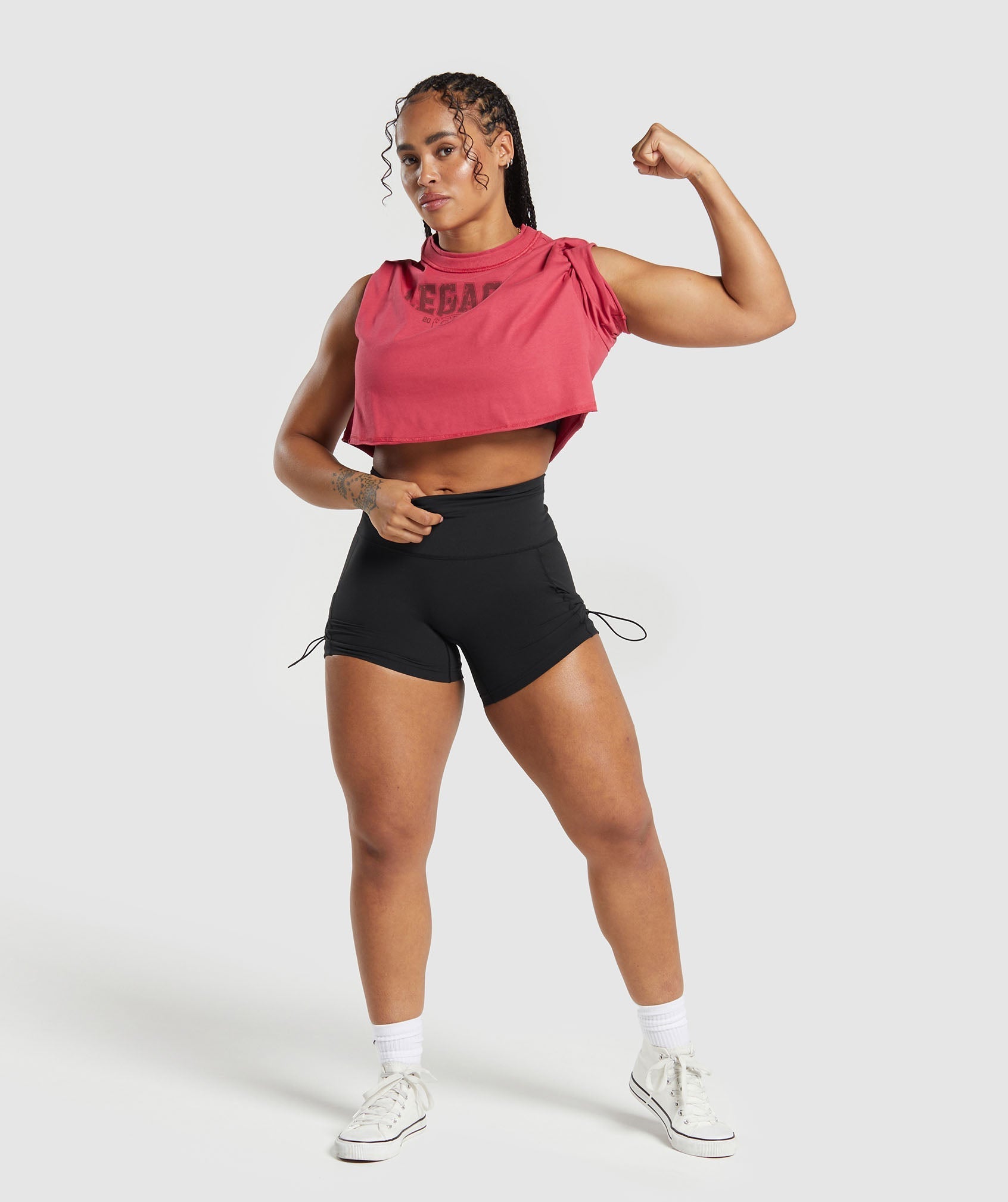 Gymshark Legacy Graphic Crop Top - Vintage Pink