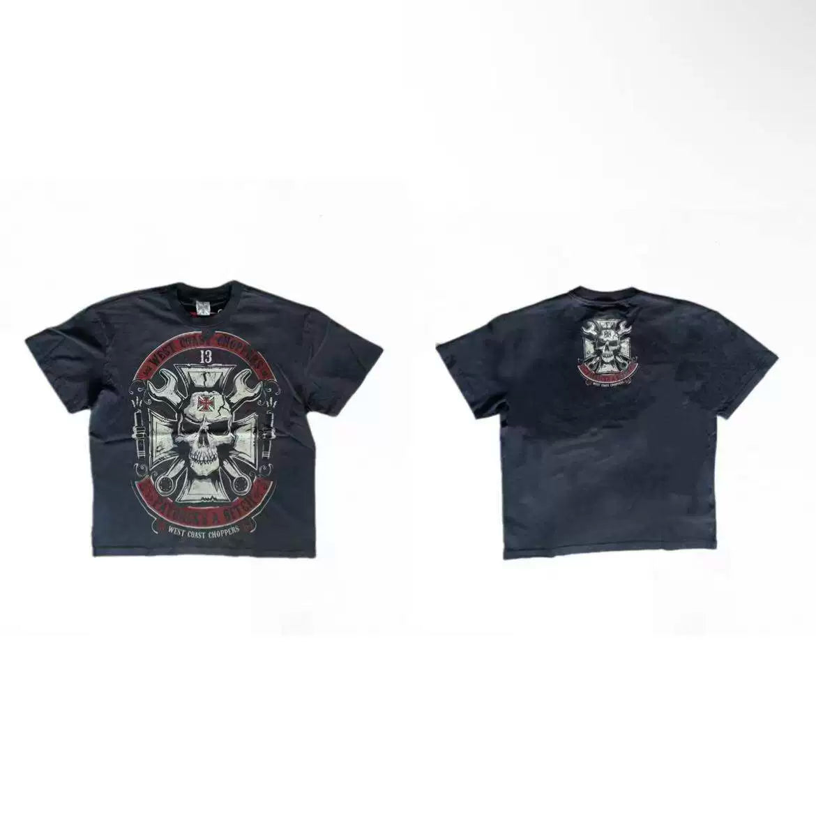 West Coast Choppers Mechanic Skull Wrench Tee - Black