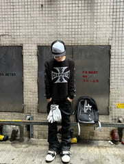 West Coast Choppers Cross Print ERD Stylist Same Style Waffle Sanskrit Long Sleeve (4)