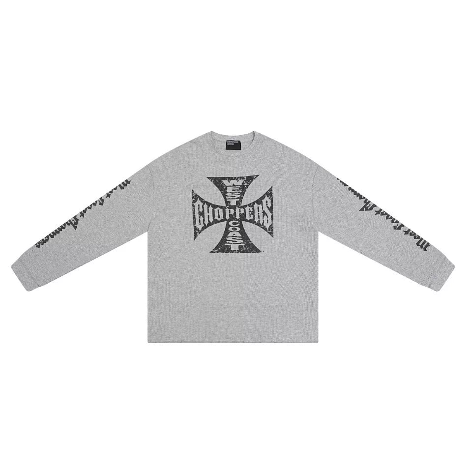 West Coast Choppers Cross Print ERD Stylist Same Style Waffle Sanskrit Long Sleeve (4)