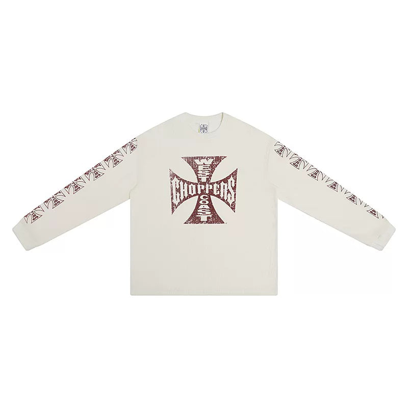 West Coast Choppers Cross Print ERD Stylist Same Style Waffle Sanskrit Long Sleeve (5)
