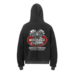 West Coast Choppers V8 Engine Badge Hoodie - Black
