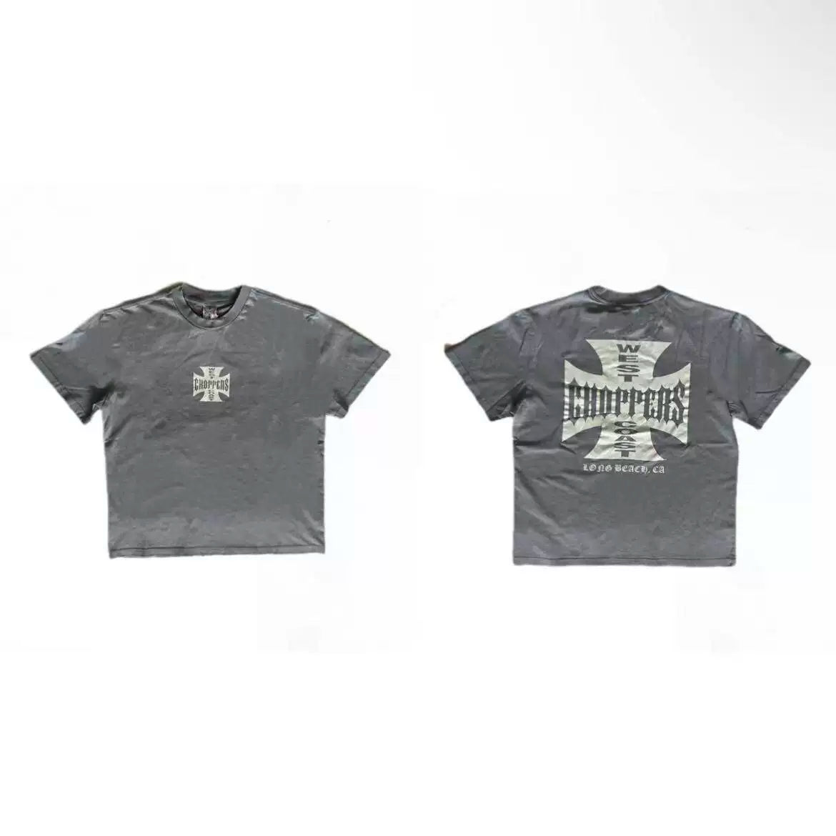 West Coast Choppers Iron Cross Tee - Charcoal Grey