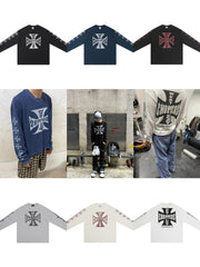 West Coast Choppers Cross Print ERD Stylist Same Style Waffle Sanskrit Long Sleeve (6)