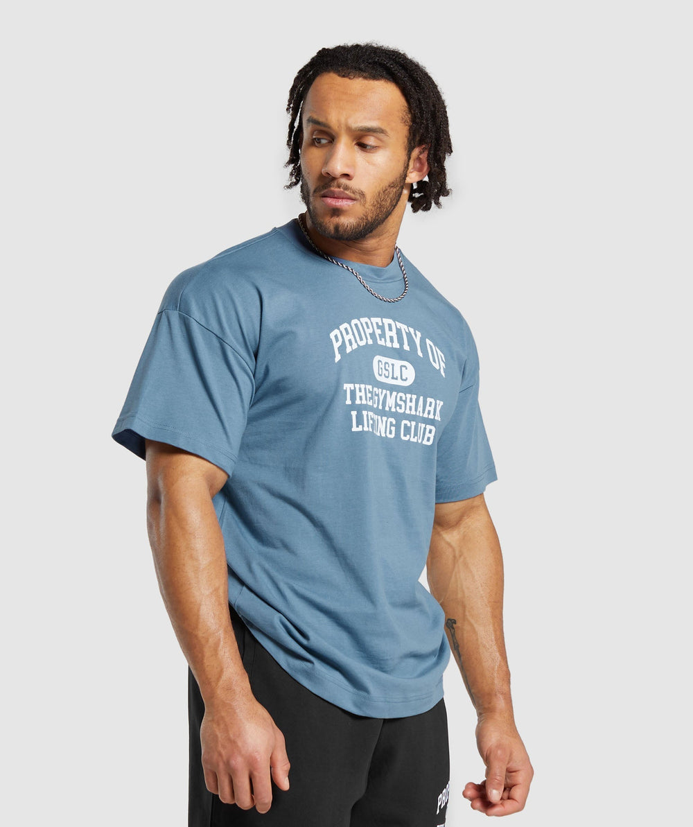 Gymshark Property Of T-Shirt - Faded Blue