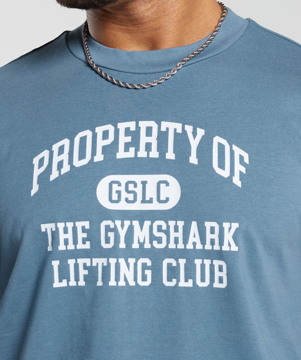 Gymshark Property Of T-Shirt - Faded Blue