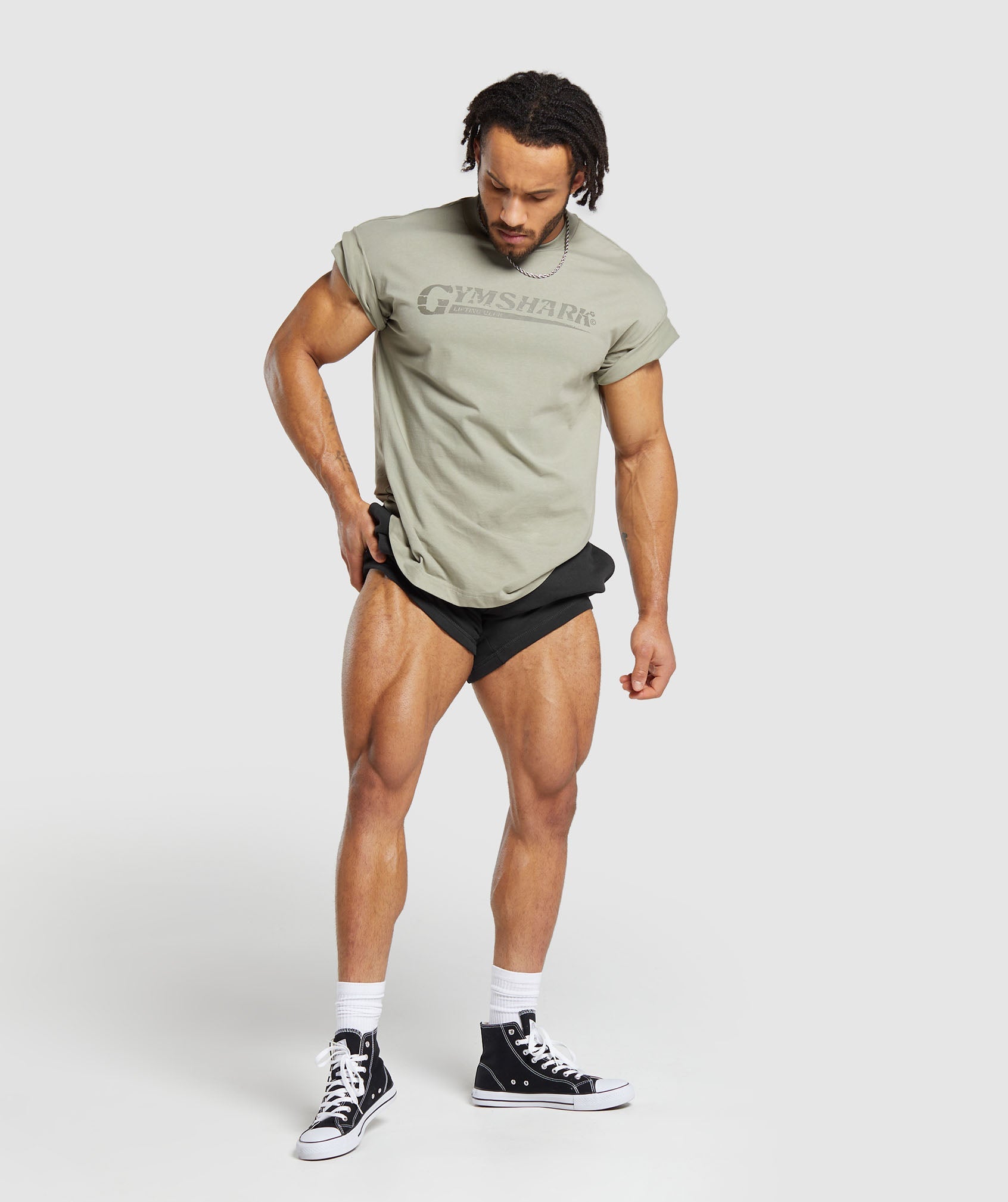 Gymshark Pump Cover T-Shirt - Chalk Green