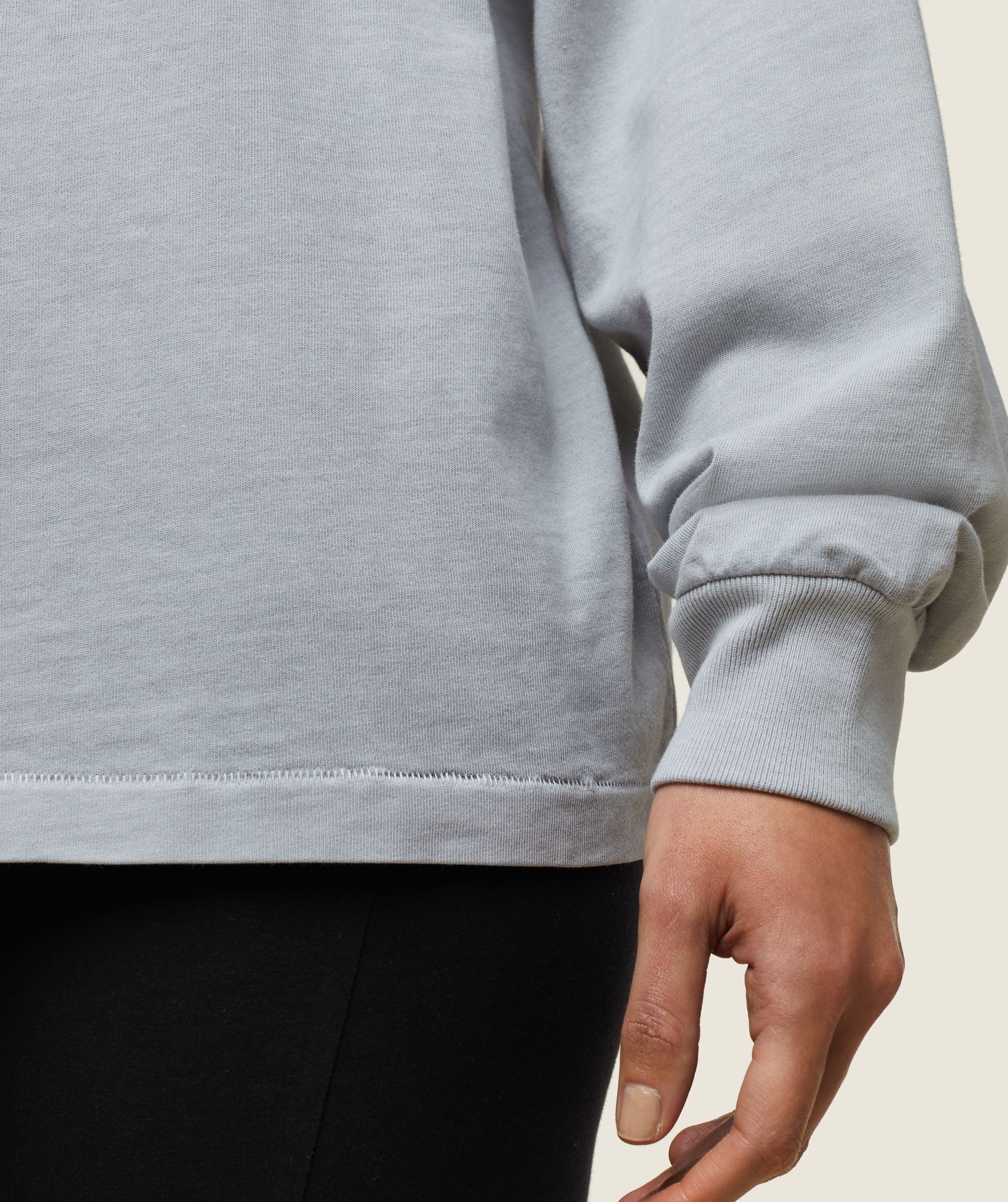 Gymshark everywear Long Sleeve Top - Ice Grey