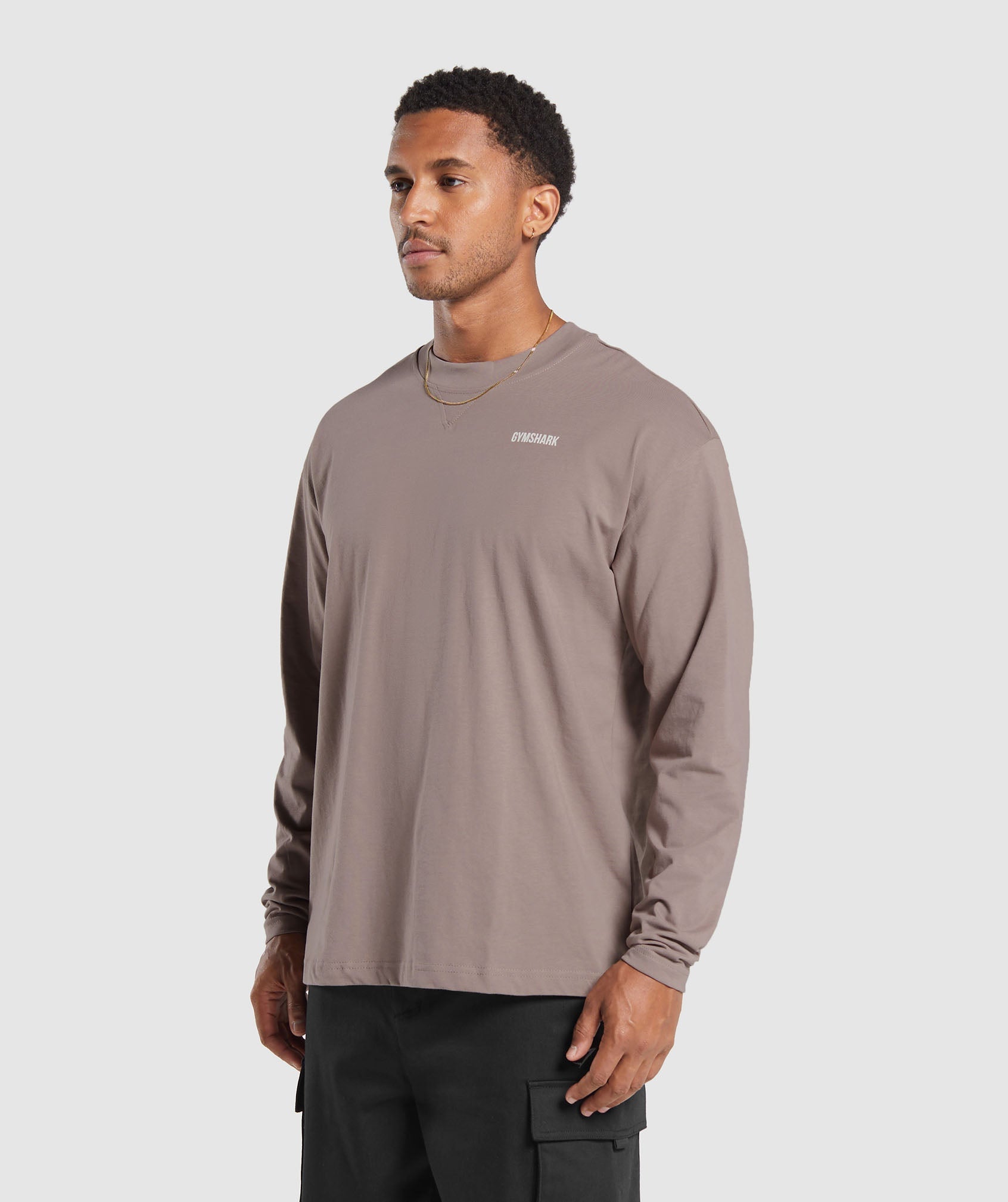 Gymshark Rest Day Sweats Long Sleeve T-Shirt - Powder Mauve
