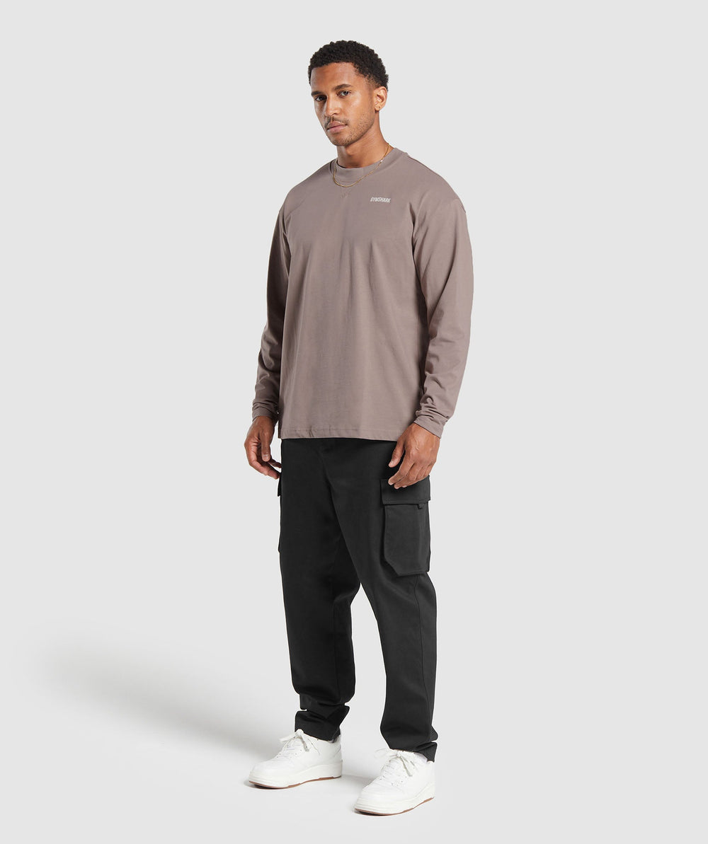 Gymshark Rest Day Sweats Long Sleeve T-Shirt - Powder Mauve