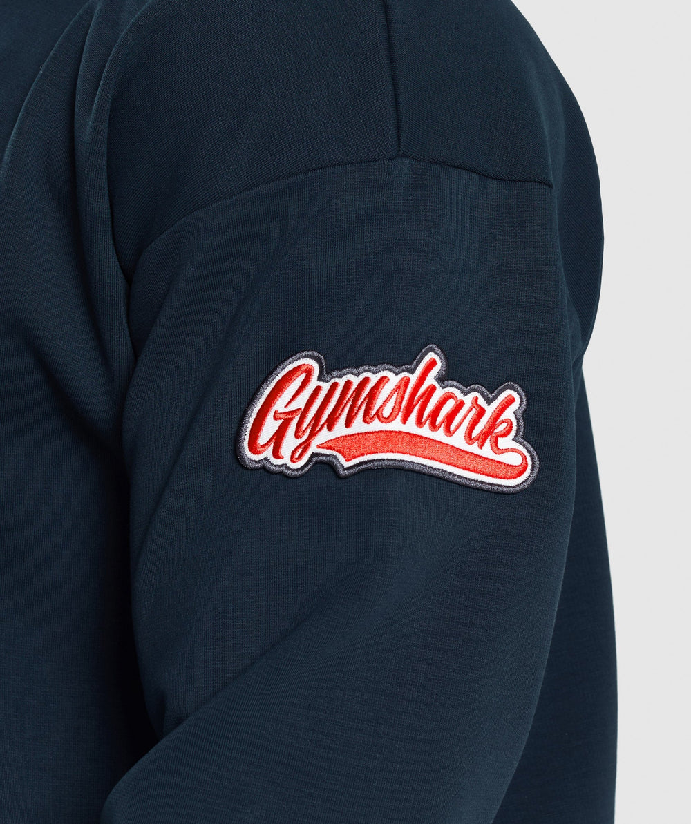 Gymshark Rugby Shirt - Navy/White