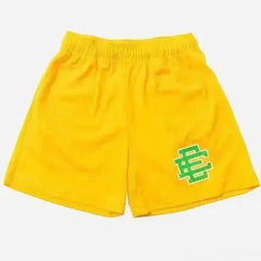 MIXED EMOTION EE Logo Casual Elastic Waist Sports Shorts Unisex Streetwear