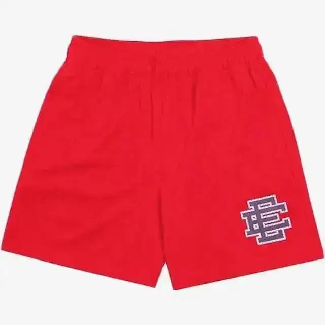 MIXED EMOTION EE Logo Casual Elastic Waist Sports Shorts Unisex Streetwear