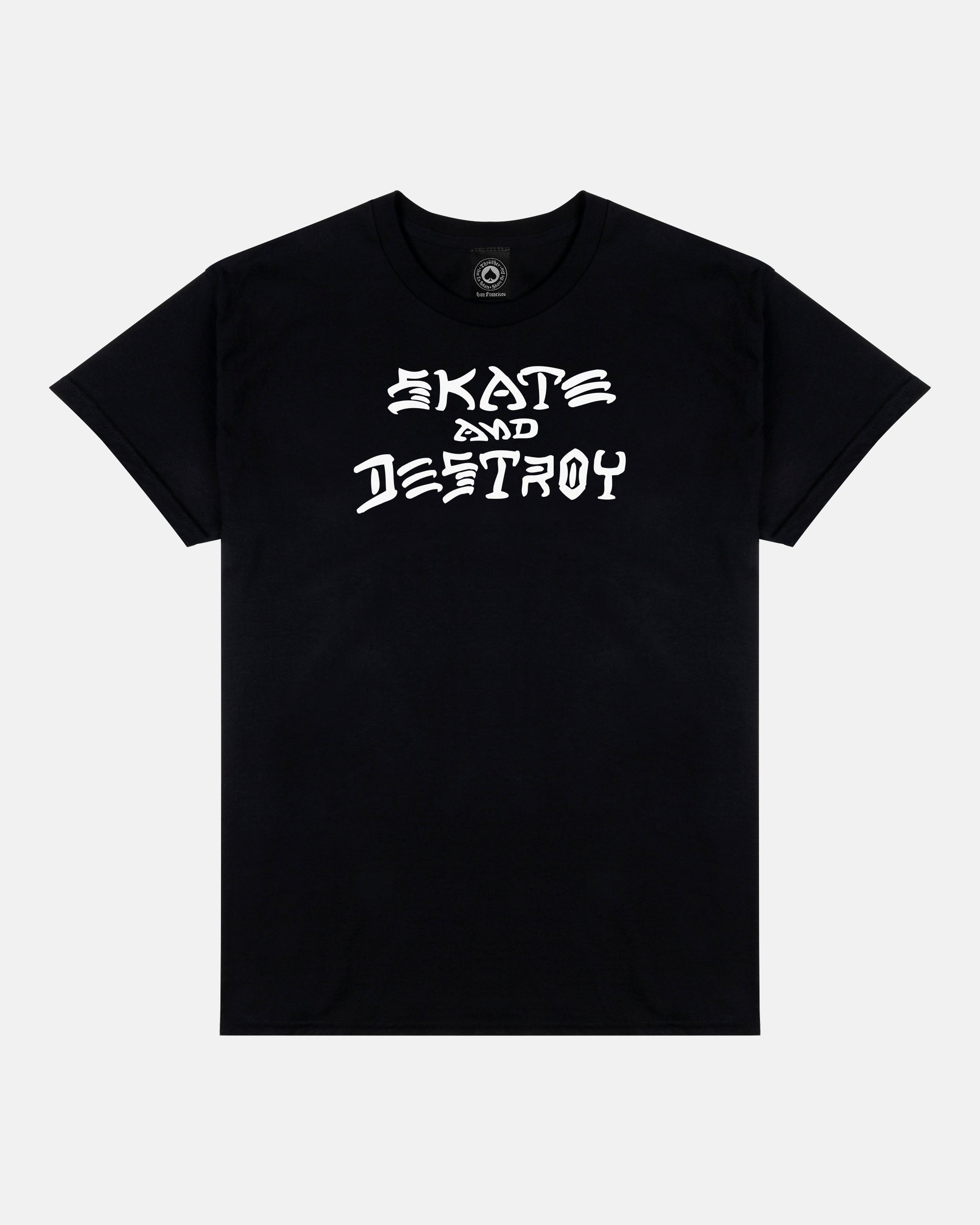 THRASHER Skate And Destroy Black Short‑Sleeve T‑Shirt