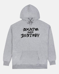 THRASHER SKATE AND DESTROY - HOODIE - GREY