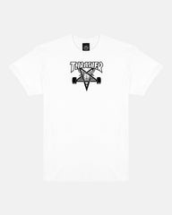 THRASHER Pentagram Skate Graphic White Short‑Sleeve T‑Shirt