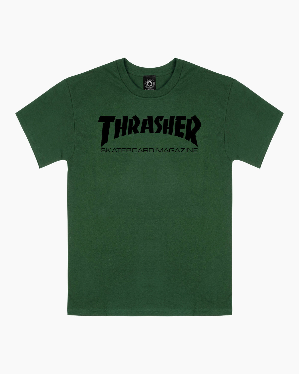 THRASHER Skate Mag Logo Green Short‑Sleeve T‑Shirt