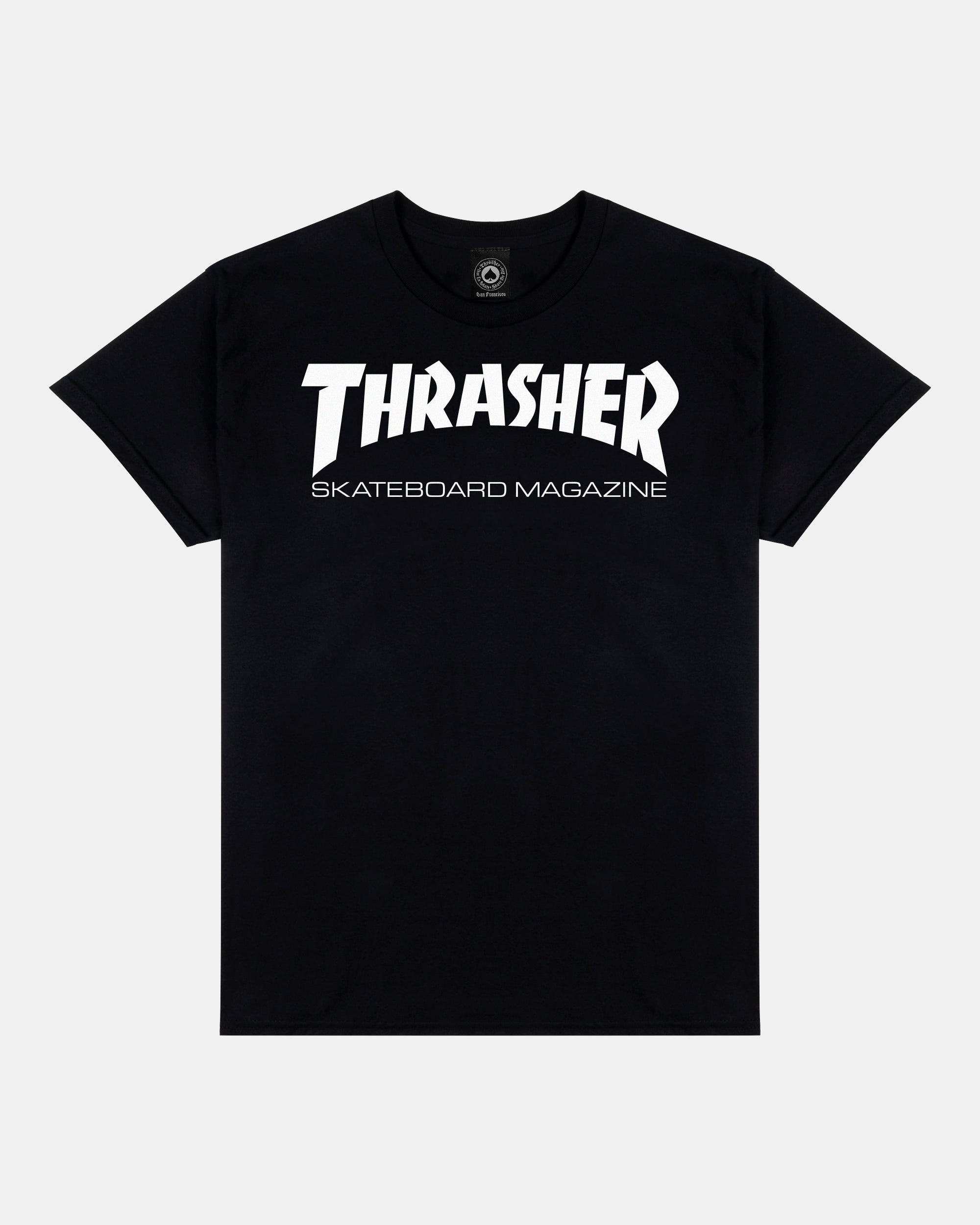 THRASHER Skate Mag Logo Black Short‑Sleeve T‑Shirt
