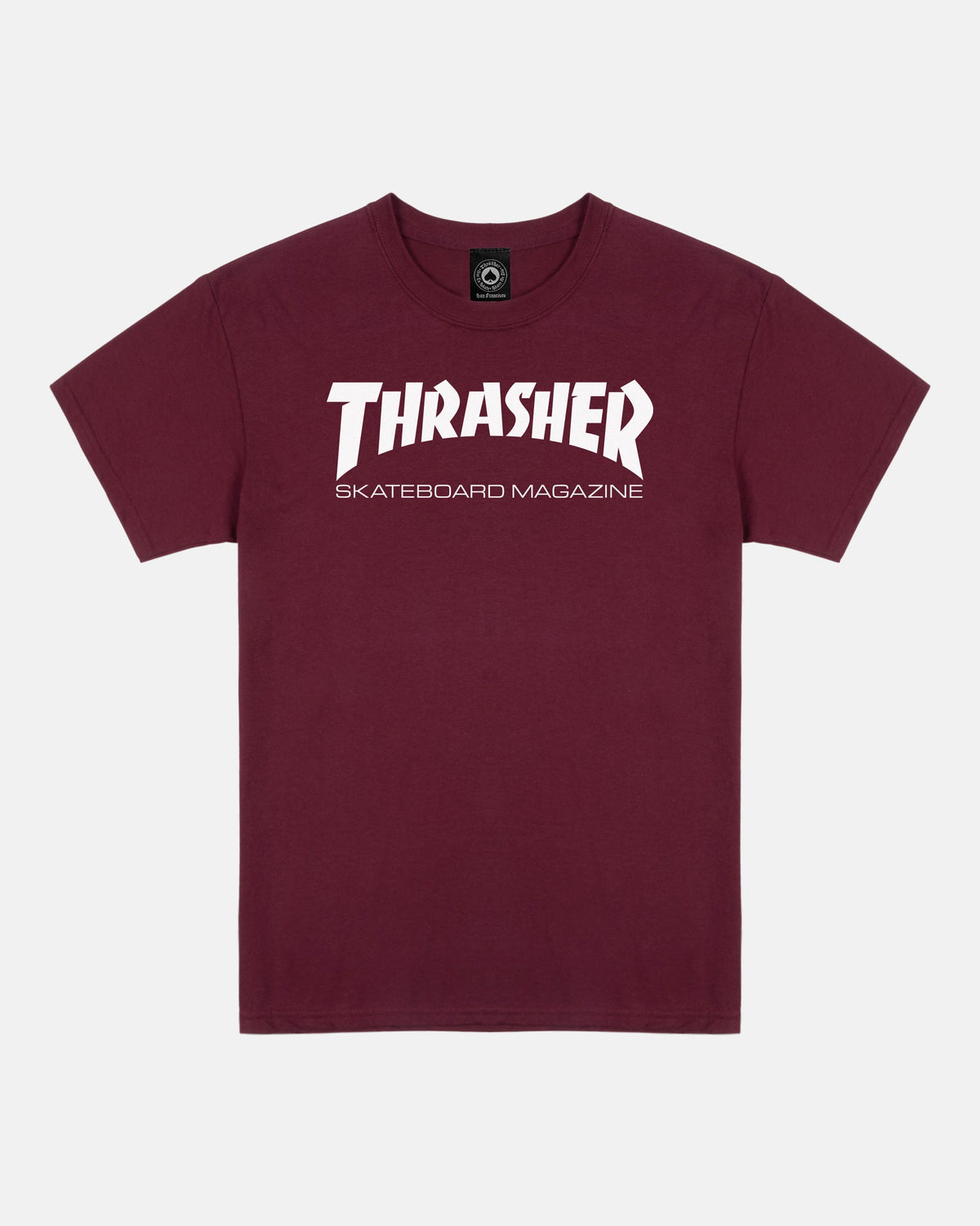 THRASHER Skate Mag Logo Maroon Short‑Sleeve T‑Shirt