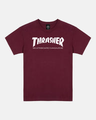 THRASHER Skate Mag Logo Maroon Short‑Sleeve T‑Shirt