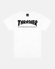 THRASHER Skate Mag Logo White Short‑Sleeve T‑Shirt