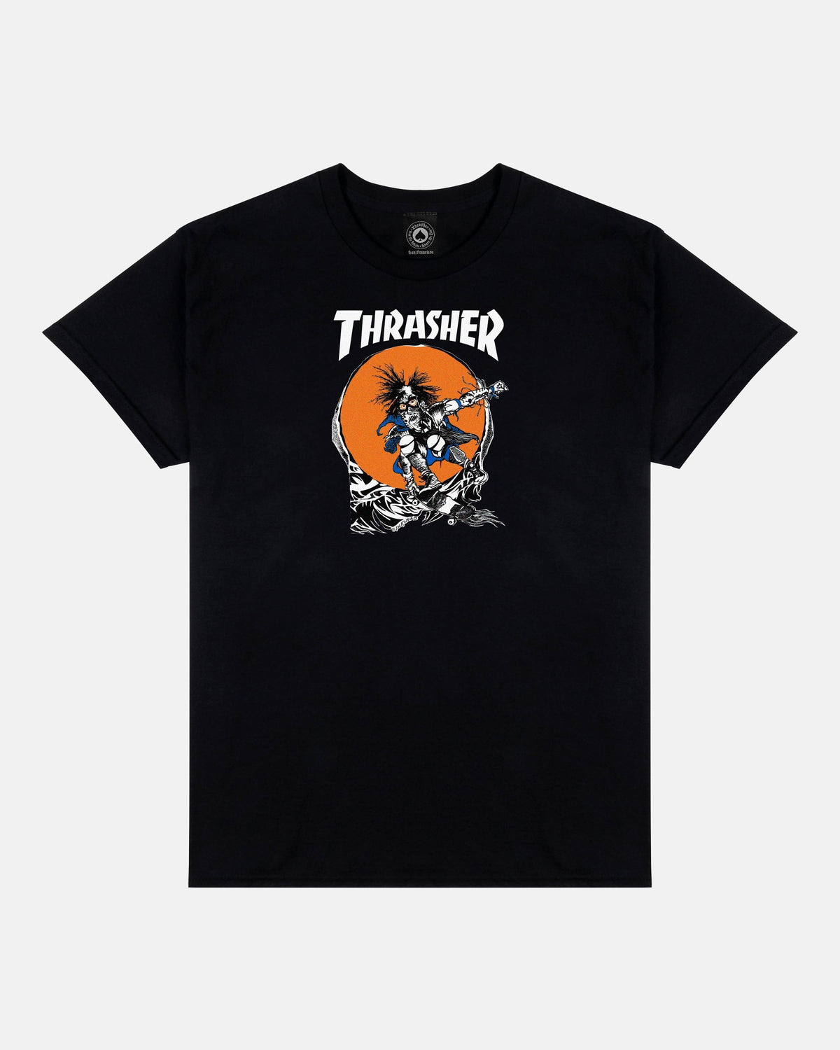 THRASHER Rock Band Graphic Black Short‑Sleeve T‑Shirt