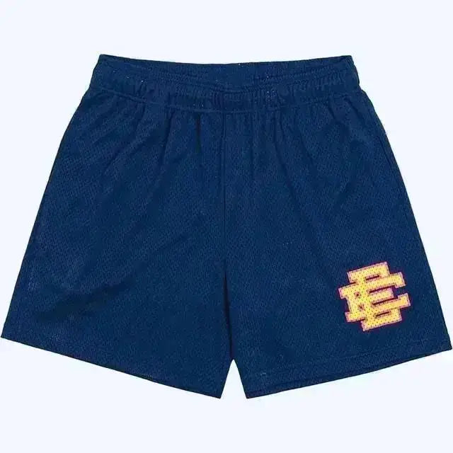MIXED EMOTION EE Logo Casual Elastic Waist Sports Shorts Unisex Streetwear