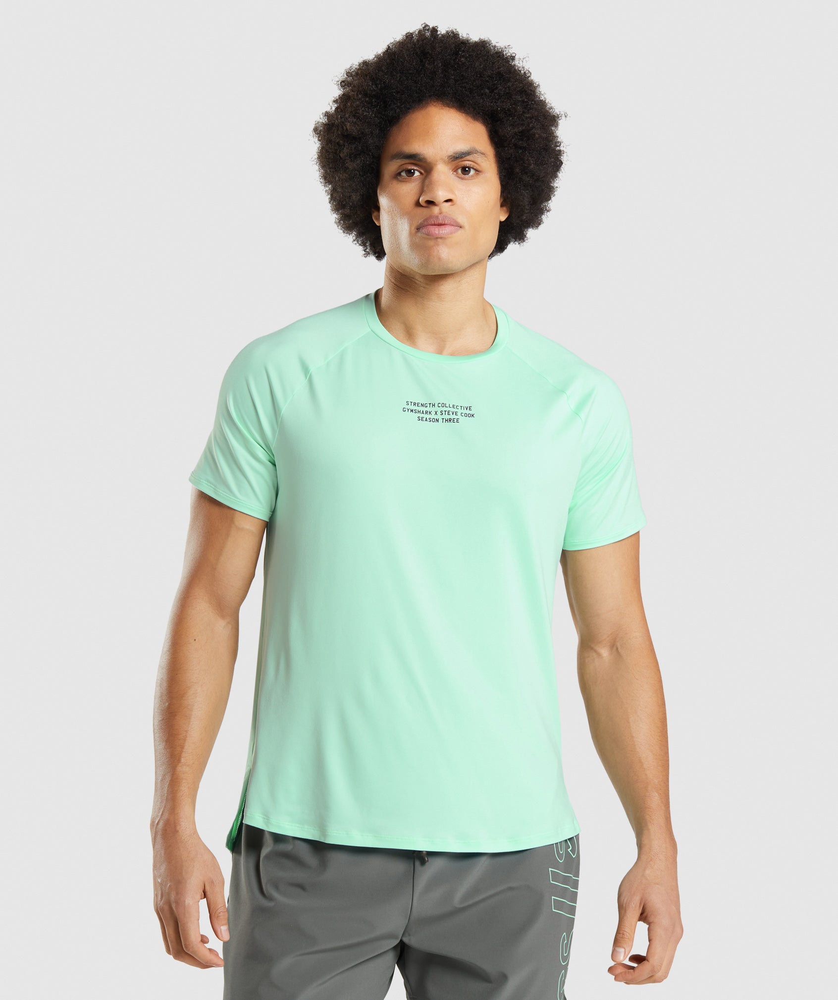 Gymshark //Steve Cook T-Shirt - Turbo Blue