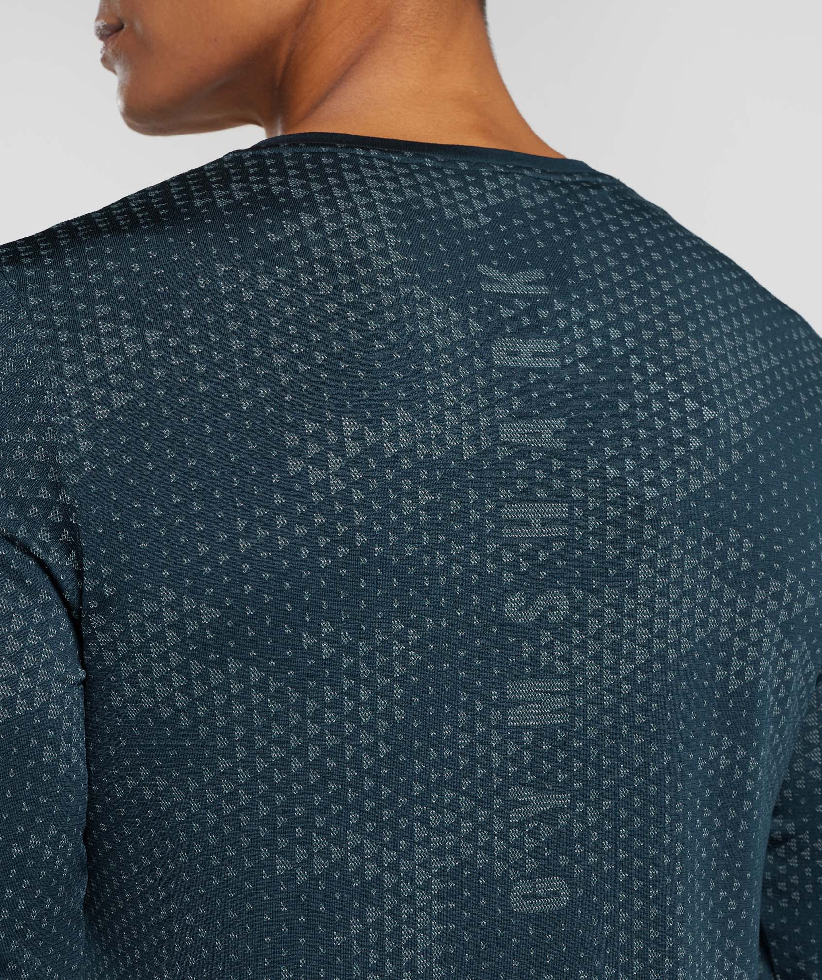 Gymshark Sport Seamless Long Sleeve T-Shirt - Navy/Denim Teal