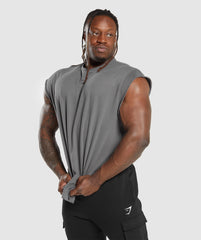 Gymshark Super Natural Cut Off Tank - Brushed Grey