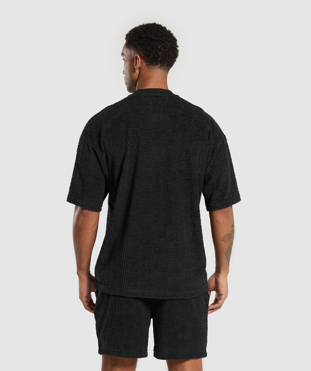 Gymshark Towelling T-Shirt - Black