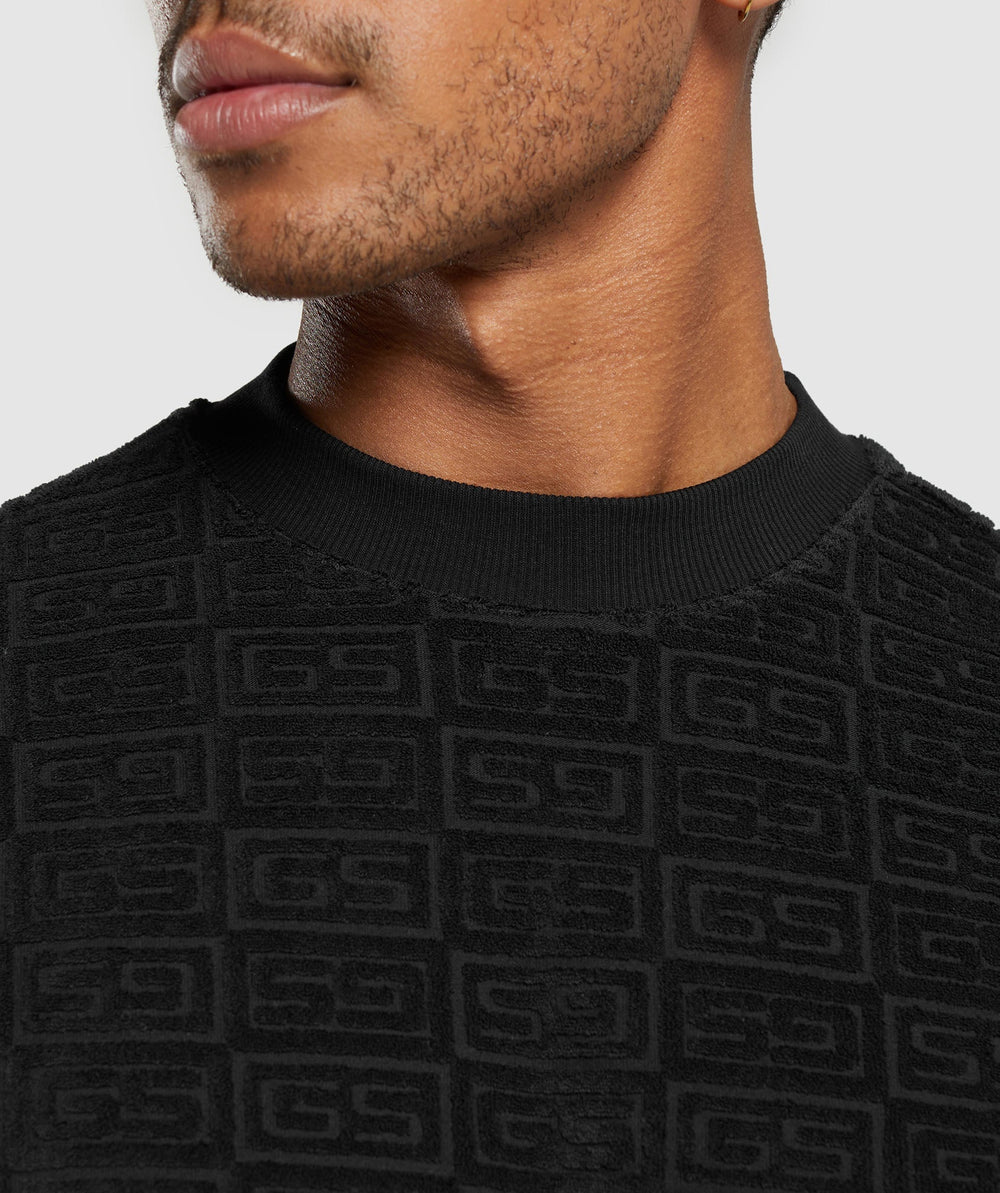 Gymshark Towelling T-Shirt - Black