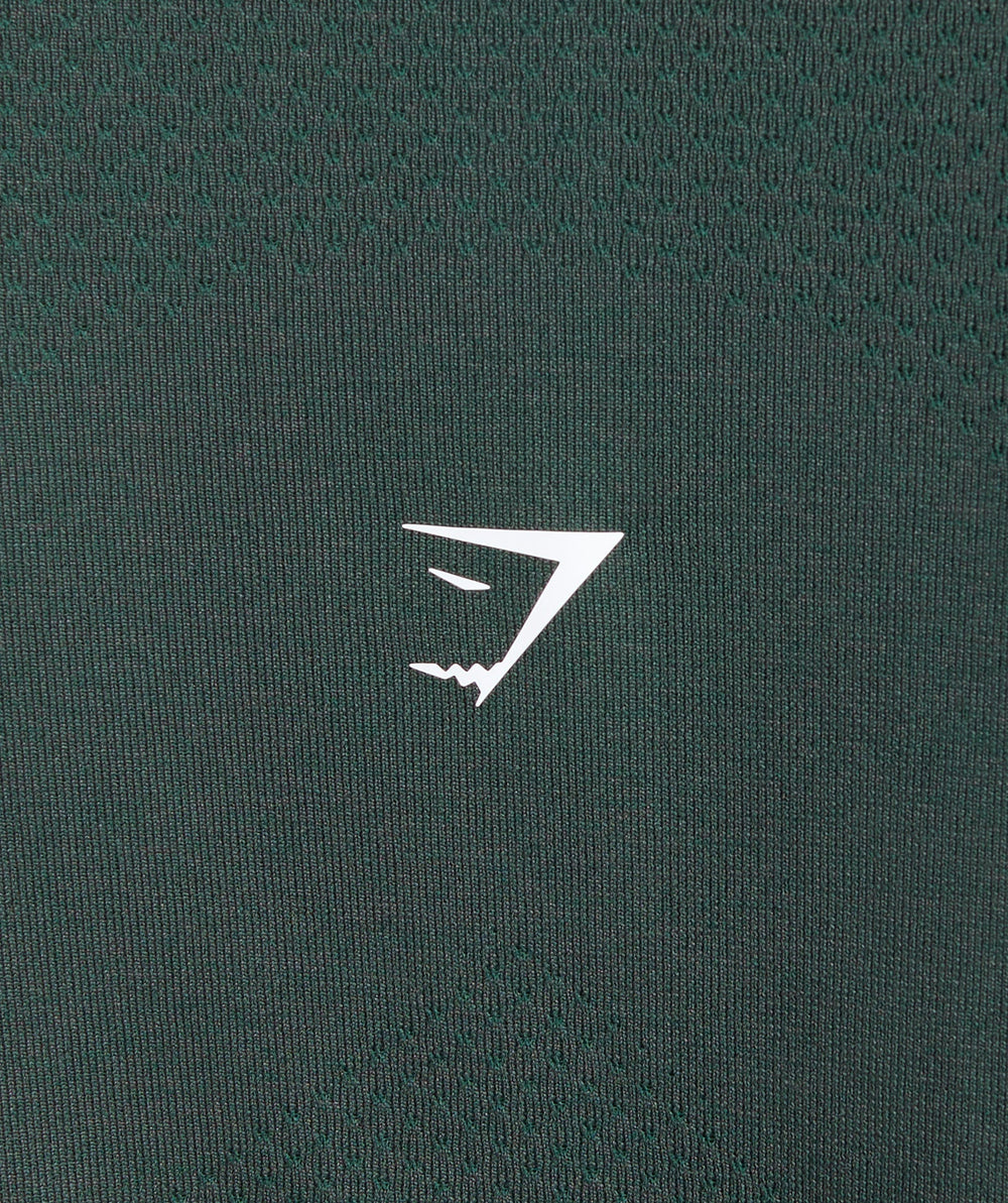 Gymshark Vital Seamless Light Long Sleeve Top - Woodland Green Marl